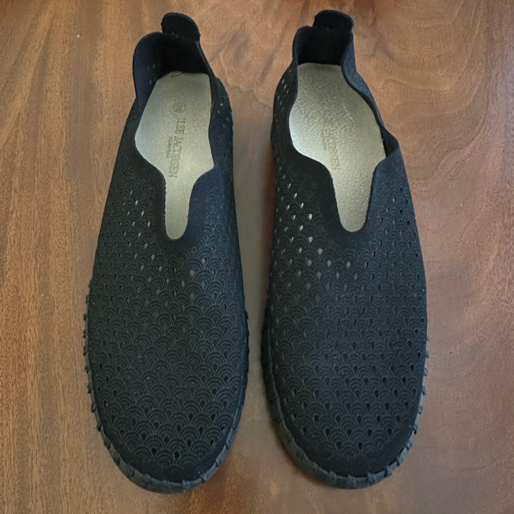 Ilse Jacobson Tulip Black Sole Flat Sneakers size 8